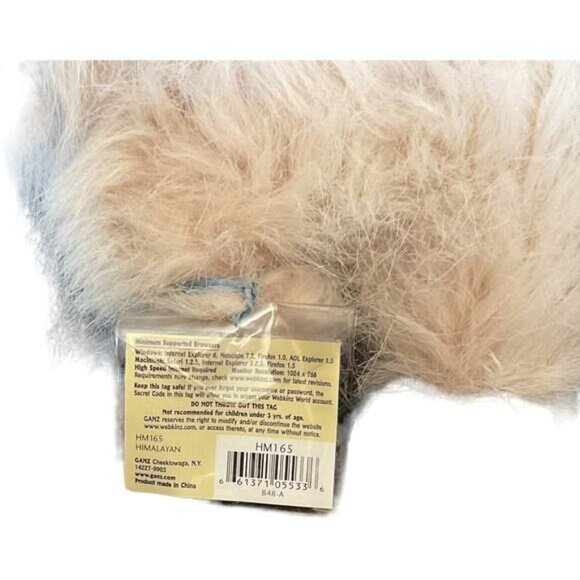 Ganz Webkinz HM165 Himalayan Kitten Cat Kitty Brown Tan with tag - Picture 5 of 10